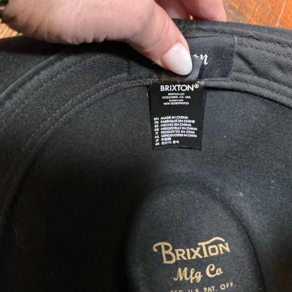 Brixton Wesley Black Wool Fedora | M (58cm) - Picture 8 of 9